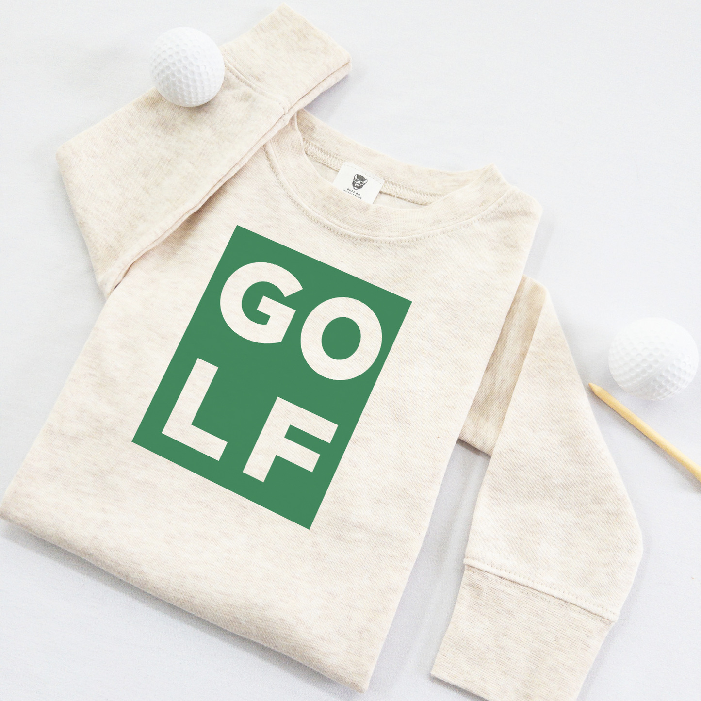 Golf Block Golf Theme Shirt Kids Toddler Lightweight Sweatshirt