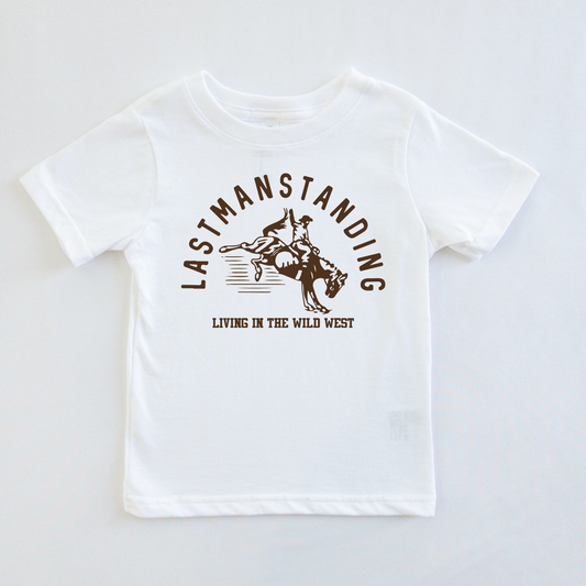 Last Man Standing Wild West Theme Toddler Kids T-Shirt or Baby Bodysuit