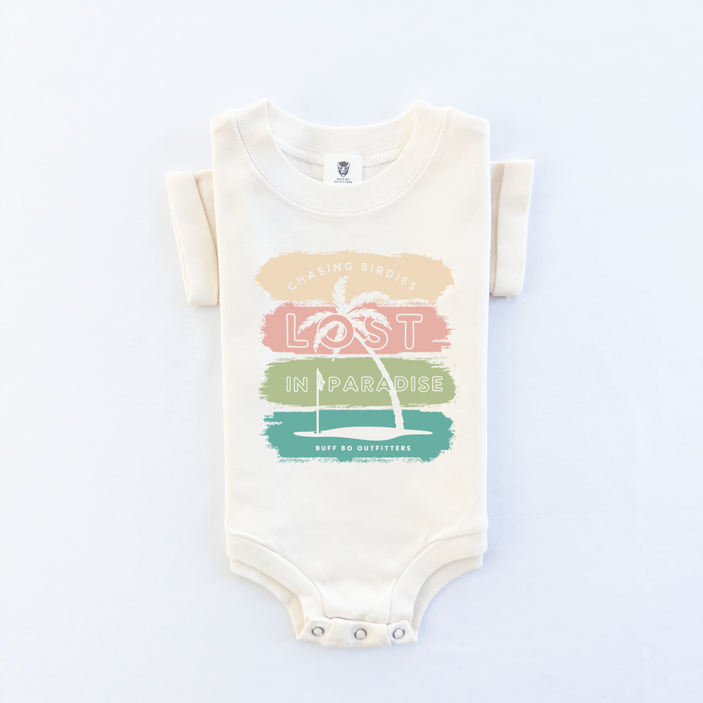 Chasin' Birdies Lost in Paradise Golf Theme Baby Infant Bodysuit Onesie®