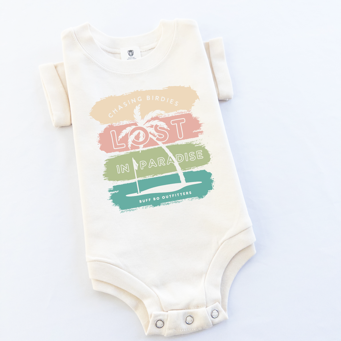 Chasin' Birdies Lost in Paradise Golf Theme Baby Infant Bodysuit Onesie®