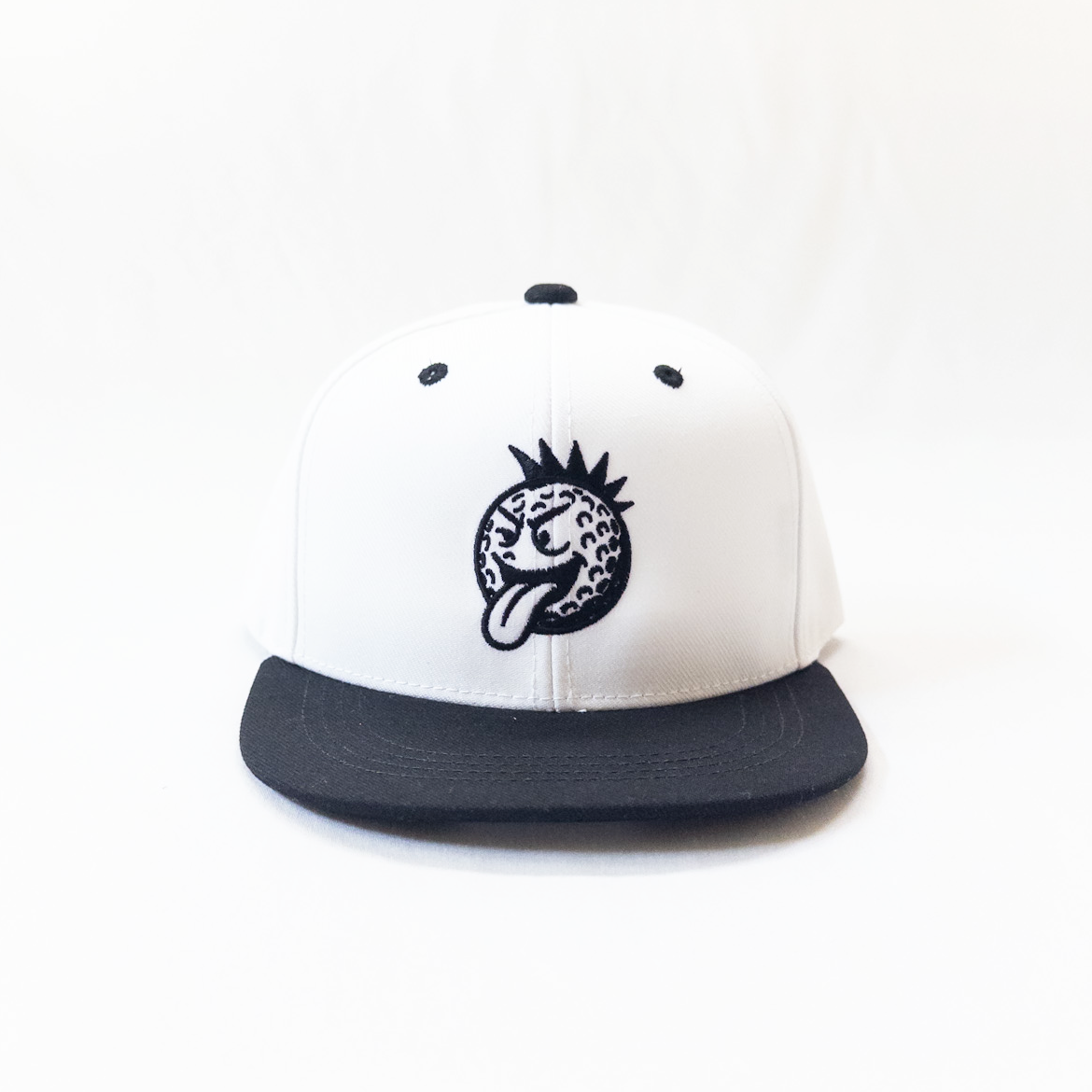 Punk Rock Golf Ball Youth Snapback Flat Bill Trucker Hat