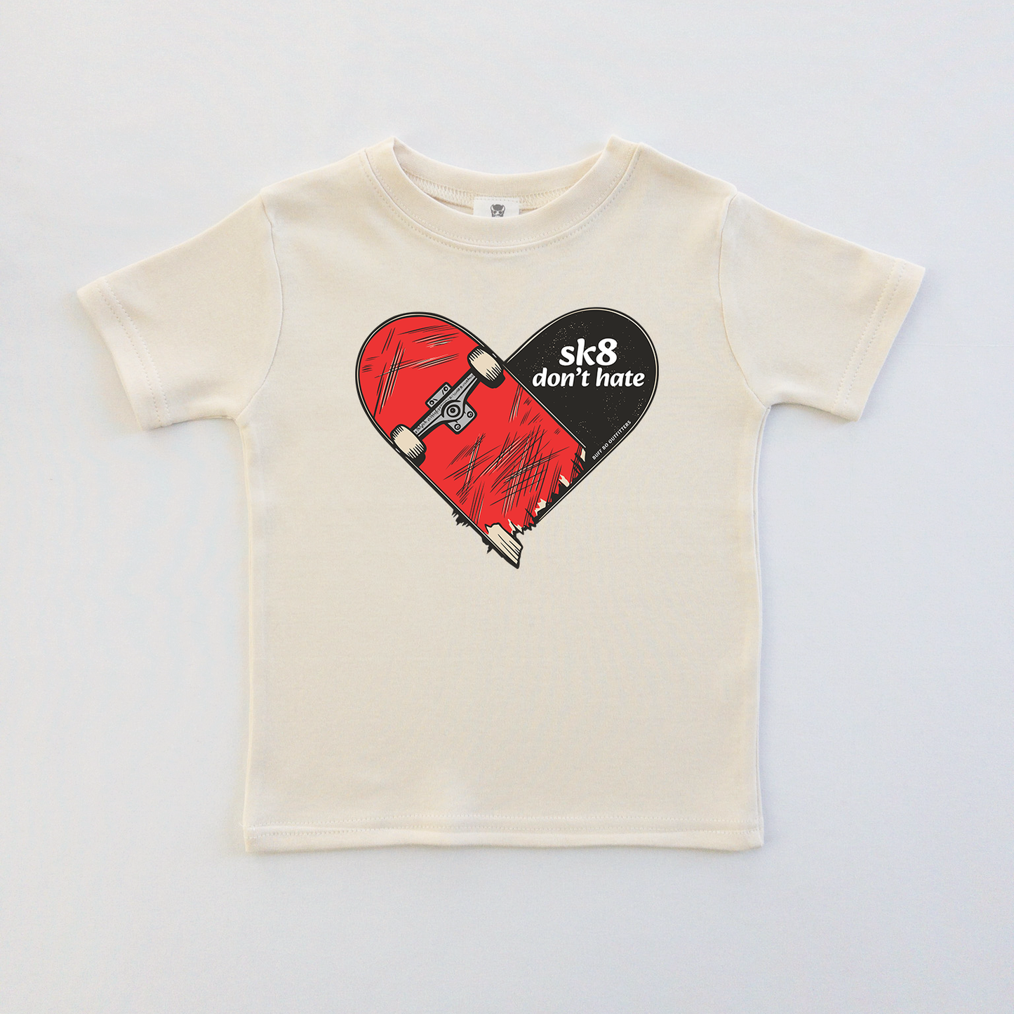 Sk8 Don't Hate Skateboard Heart Shirt Kids Toddler Youth T-Shirt or Baby Bodysuit