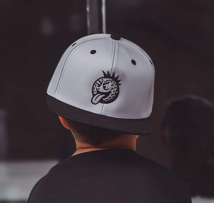 Rockee Punk Rock Golf Ball Youth Snapback Flat Bill Trucker Hat