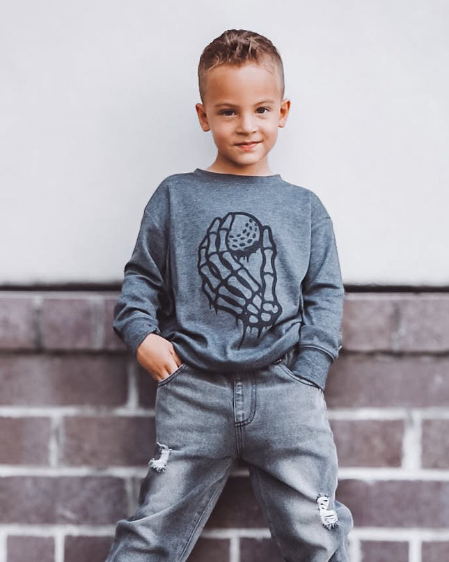 Get a Grip Skeleton Ultra Soft Lightweight Long Sleeve Youth Shirt