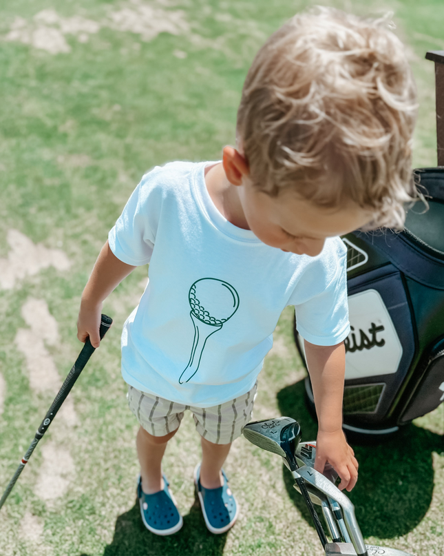 Golf Tee and Ball Ultra Soft Youth Golf T-Shirt - Green