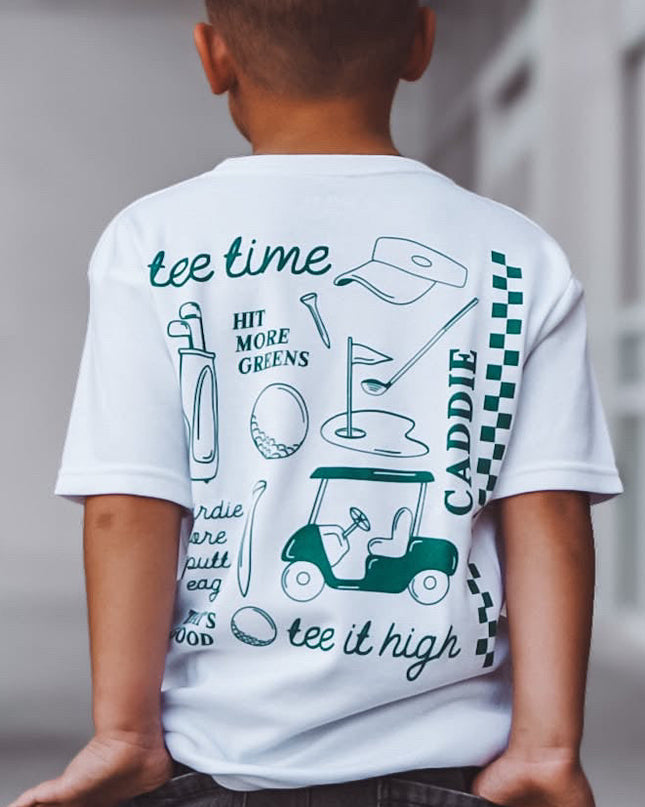 Fun Streetwear Style Ultra Soft Youth Golf T-Shirt - Green