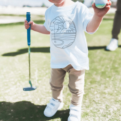 Simple Putt Green Golf Shirt Kids Toddler Youth T-Shirt