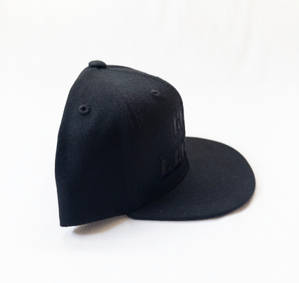 Black cap on a white background