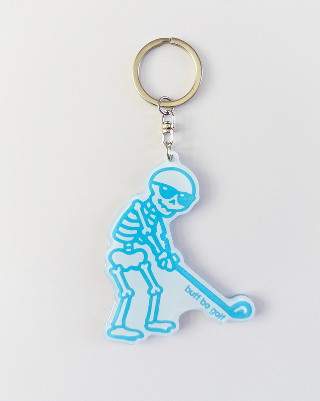 Skulligan Blue Skelly Keychain