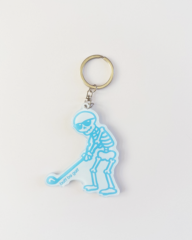 Skulligan Blue Skelly Keychain
