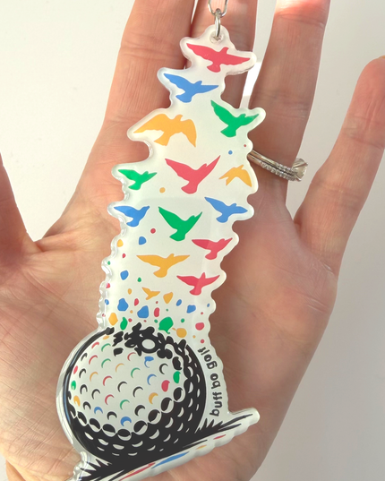 It's All Birdies Babies  Keychain