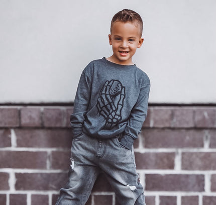 Get a Grip Skeleton Ultra Soft Lightweight Long Sleeve Youth Shirt