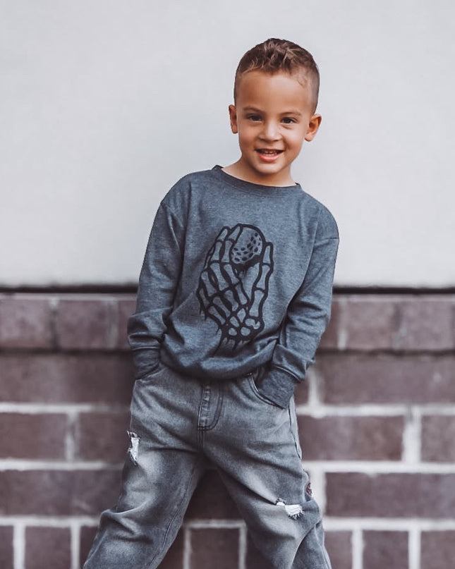 Get a Grip Skeleton Ultra Soft Lightweight Long Sleeve Youth Shirt