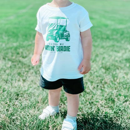 Catch Me Ridin' Birdie Youth Short Sleeve Golf T-Shirt
