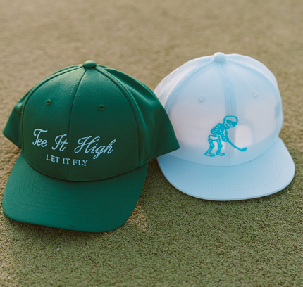 Skulligan Blue Skelly Youth Snapback Flat Bill Trucker Hat