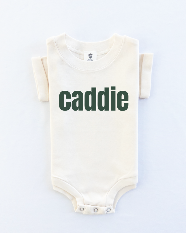 Caddie Block Font Golf Theme Baby Infant Bodysuit Onesie®