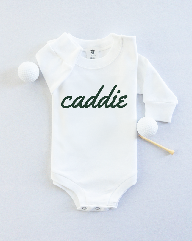 Caddie Script Font Golf Theme Baby Infant Bodysuit Onesie®
