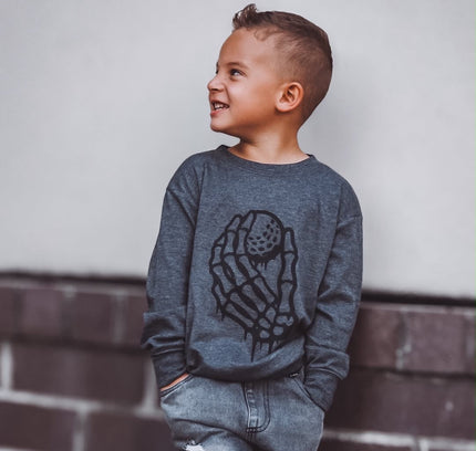 Get a Grip Skeleton Ultra Soft Lightweight Long Sleeve Youth Shirt
