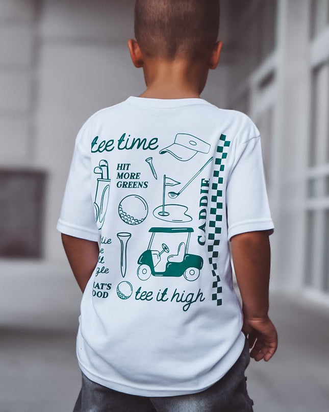 Fun Streetwear Style Ultra Soft Youth Golf T-Shirt - Green