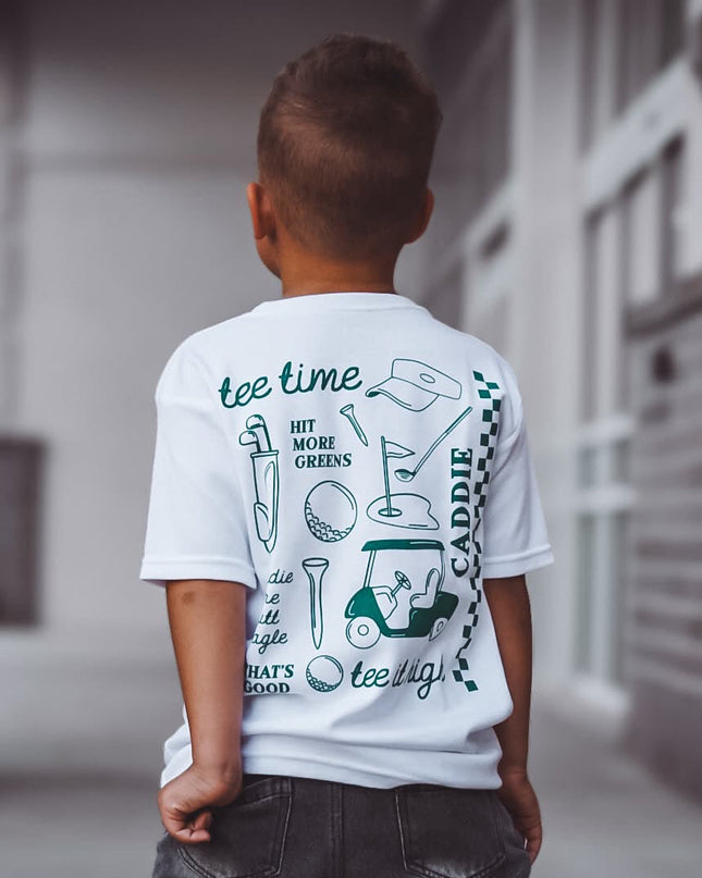 Fun Streetwear Style Ultra Soft Youth Golf T-Shirt - Green