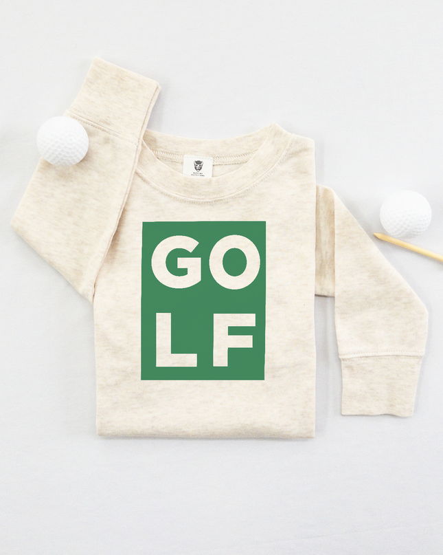 Golf Block Lightweight Toddler Long Sleeve Sweatshirt