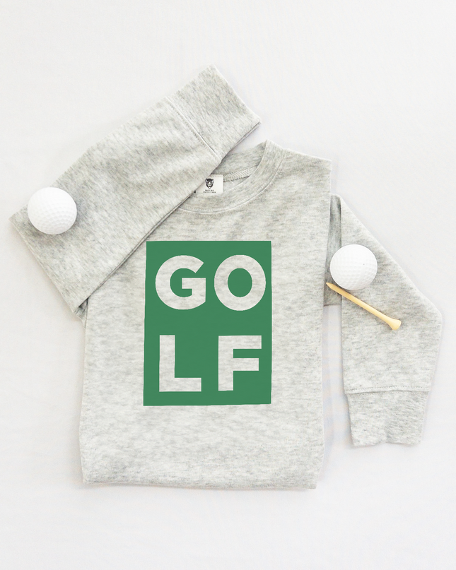 Golf Block Lightweight Toddler Long Sleeve Sweatshirt