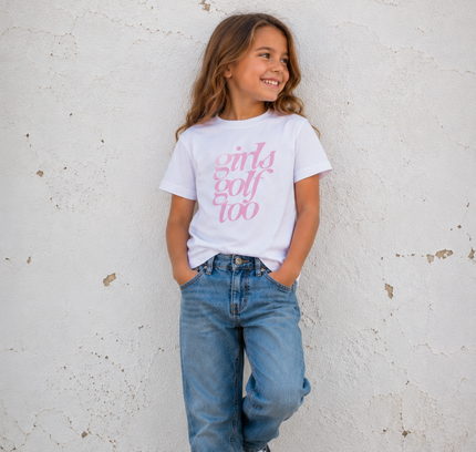 Girls Golf Too Ultra Soft Youth Golf T-Shirt - Pink
