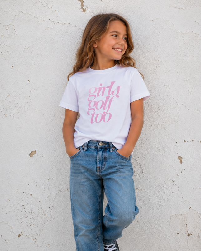 Girls Golf Too Ultra Soft Youth Golf T-Shirt - Pink