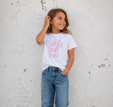 Girls Golf Too Ultra Soft Youth Golf T-Shirt - Pink