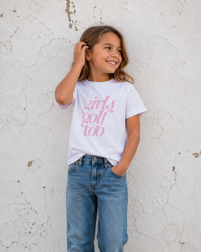 Girls Golf Too Ultra Soft Youth Golf T-Shirt - Pink