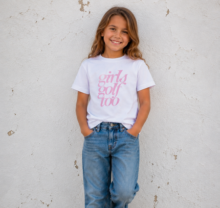 Girls Golf Too Ultra Soft Youth Golf T-Shirt - Pink