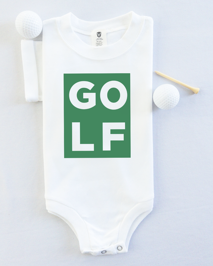 Golf Block Letter Infant Bodysuit or Romper