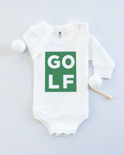 Golf Block Letter Infant Bodysuit or Romper