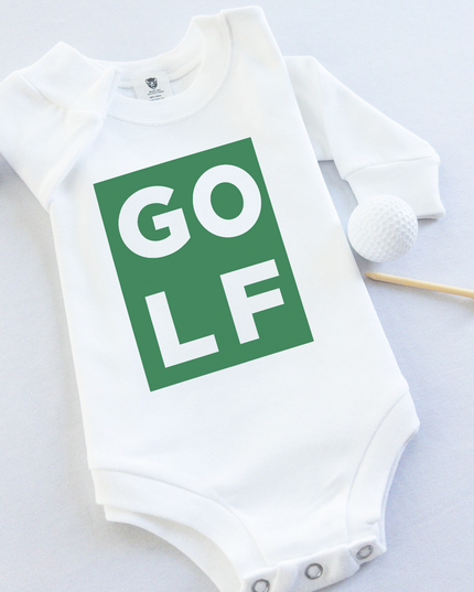 Golf Block Letter Infant Bodysuit or Romper