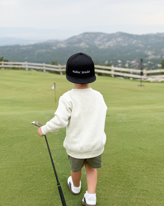 Ridin Birdie Youth Snapback Flat Bill Trucker Hat