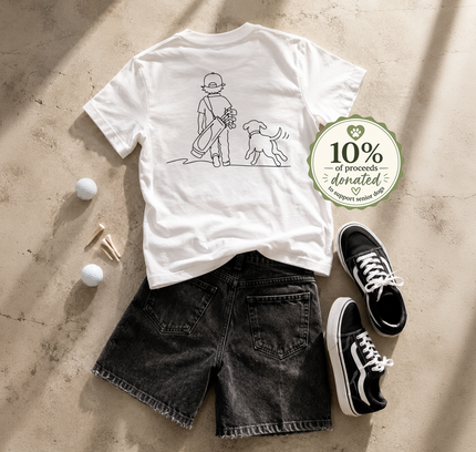 The K Collection: Two Best Friends Ultra Soft Toddler Youth Golf and Dog Tee-Shirt