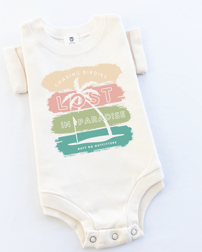Chasin' Birdies Lost in Paradise Golf Theme Baby Infant Bodysuit Onesie®