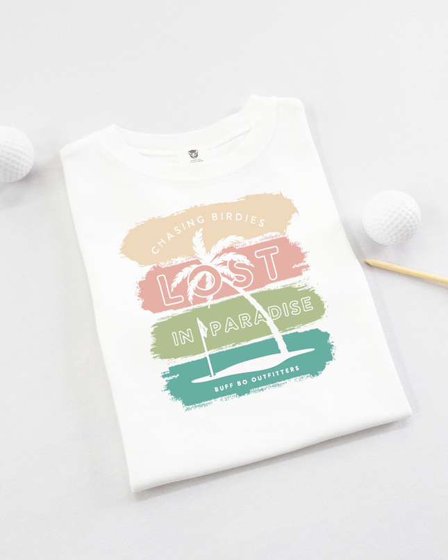 Chasing Birdies Lost in Paradise Golf Shirt Toddler T-Shirt
