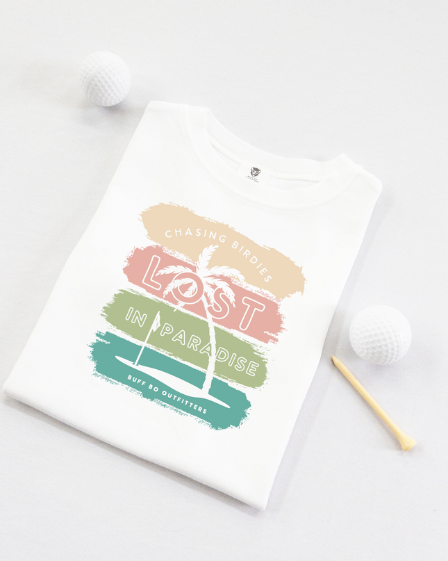 Chasing Birdies Lost in Paradise Golf Shirt Toddler T-Shirt