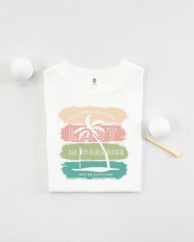 Chasing Birdies Lost in Paradise Golf Shirt Toddler T-Shirt