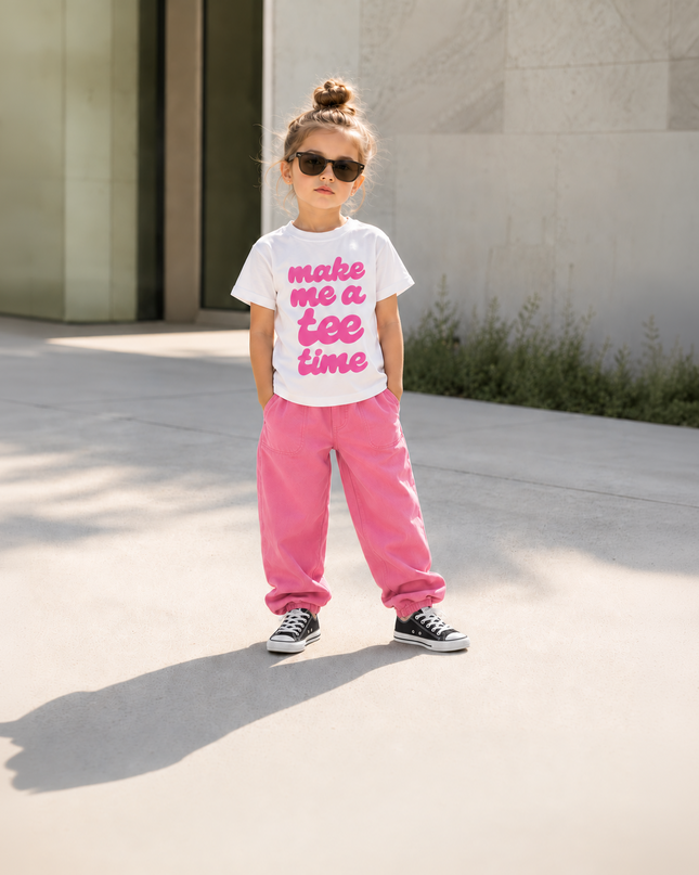 Make Me a Tee Time Pink Girl Ultra Soft Golf T-Shirt