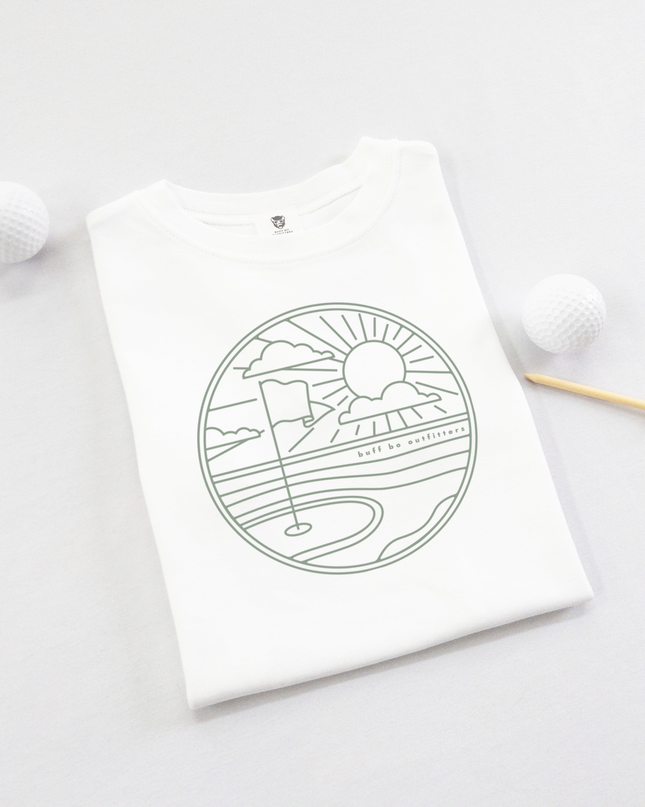 Simple Putt Green Golf Shirt Kids Toddler Youth T-Shirt