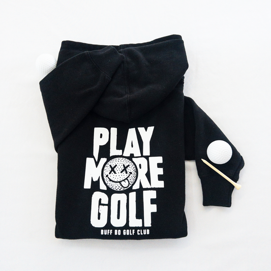 Play More Golf Fun Street Appeal Style Golf Theme Ultra Soft Toddler Hoodie