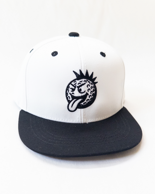 Punk Rock Golf Ball Youth Snapback Flat Bill Trucker Hat