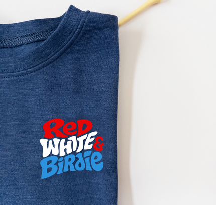 Red White and Birdie Ultra Soft Toddler Youth Golf T-Shirt