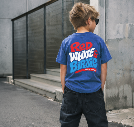 Red White and Birdie Ultra Soft Toddler Youth Golf T-Shirt