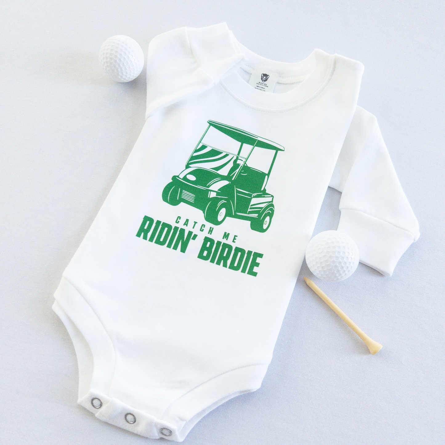 Catch Me Ridin' Birdie Golf Cart Theme Ultra Soft Baby Bodysuit Onesie®