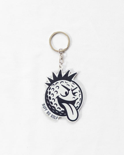 Keychain with a logo on a white background