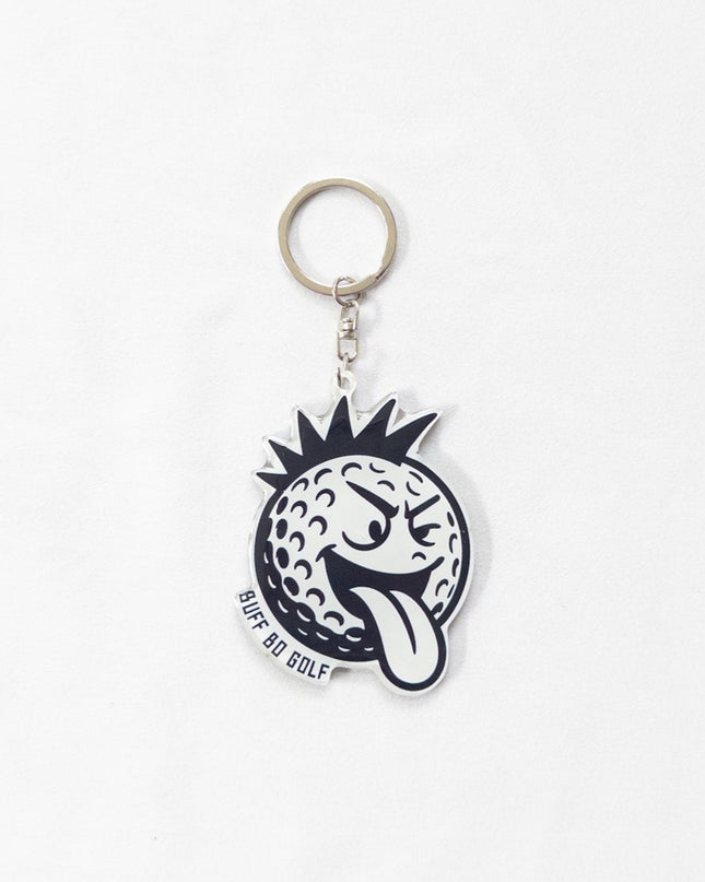 Keychain with a logo on a white background