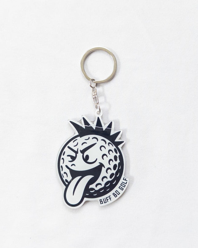 Keychain with a logo on a white background